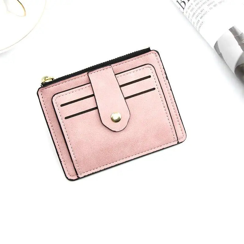 Luxury Slim Leather Wallet for Men — Small Credit & ID Card Holder with Coin Pocket, Designer Purse for Men & Women