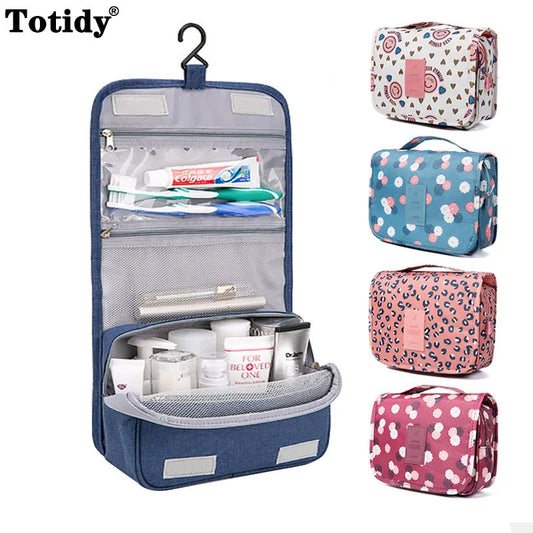 Waterproof Hanging Travel Makeup Bag – Bathroom Cosmetic Organizer for Men & Women