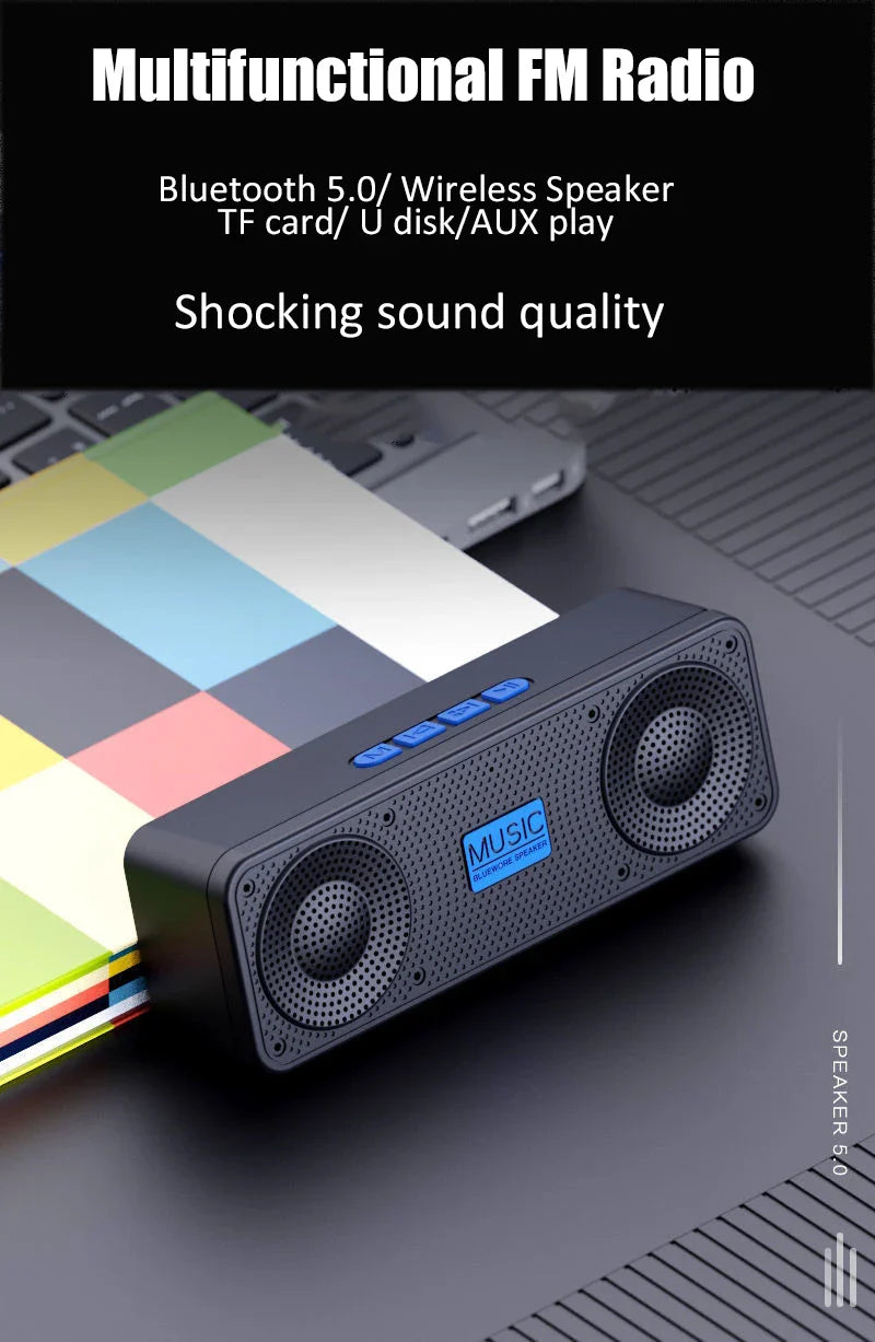 S18 Wireless Bluetooth Smart Speaker — Portable Subwoofer for Mobile, Computer, Outdoor Audio & Radio