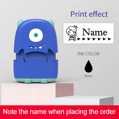 Custom Baby Name Stamp Kit - Reusable Waterproof Ink Stamp for Clothes, School Bags & Personal Items