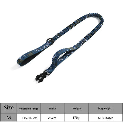 Adjustable Tactical Dog Collar with Traction Rope – Military Training Collar for Medium & Large Dogs