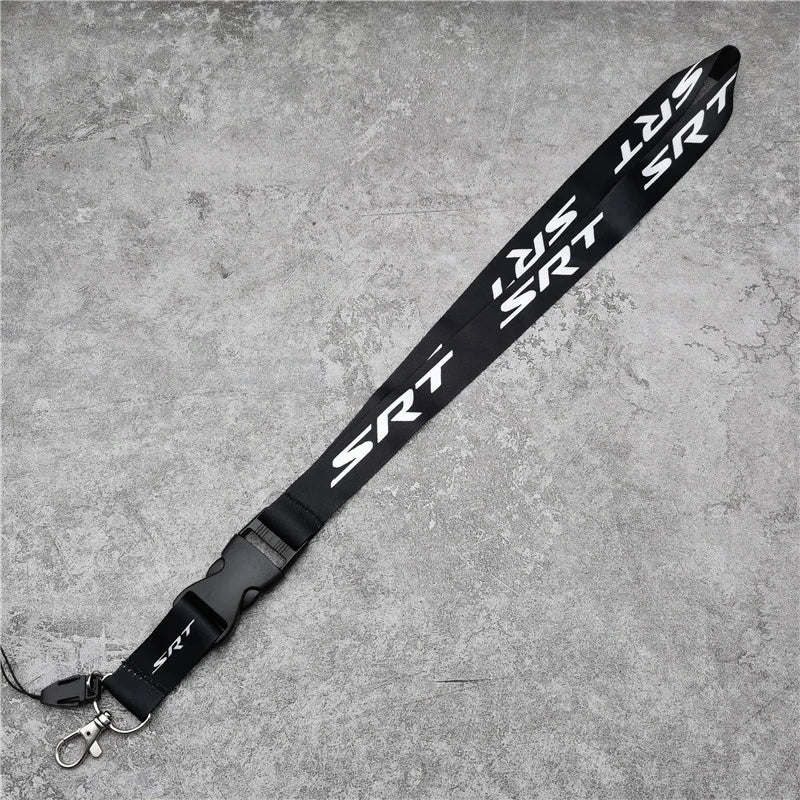 Black Neck Strap Lanyard – JDM Style Key, Phone & ID Card Holder for Car Accessories