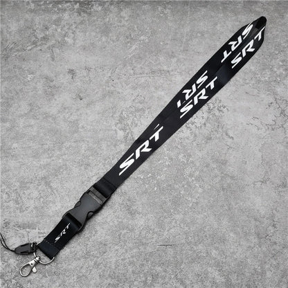 Black Neck Strap Lanyard – JDM Style Key, Phone & ID Card Holder for Car Accessories