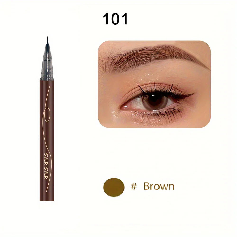 Ultra-Fine Waterproof Eyebrow Pencil & Sweat-Proof Liquid Eyeliner – Professional Dual-Purpose Durable Makeup Tool