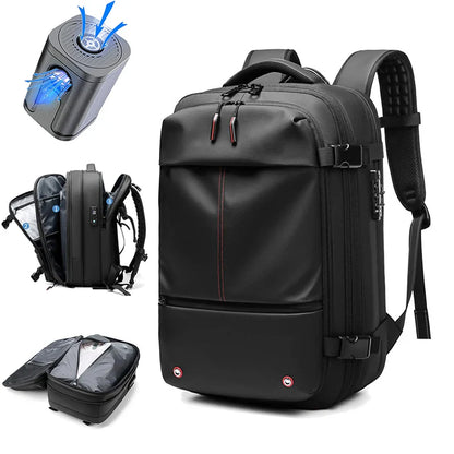 17-Inch Travel Laptop Backpack for Men - Vacuum Compression Business and School Backpack with Large Capacity for Outdoor Use