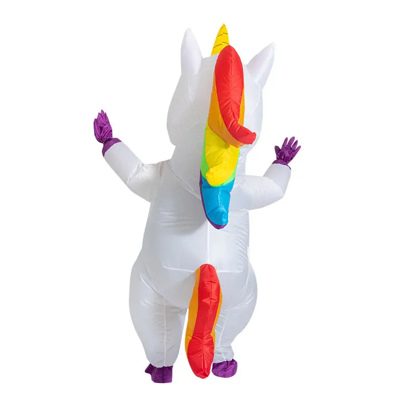 Pink Inflatable Unicorn Costume – Full-Body Anime Cosplay with Blower for Adults, Funny Party & Halloween