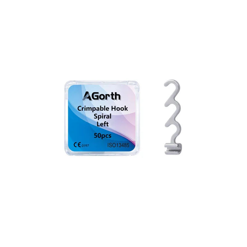 50Pcs Orthodontic Crimpable Hooks Set – Bondable Sliding Long & Short Dental Archwire Bracket Hooks Multi-Function Kit