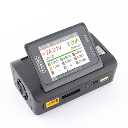 ToolkitRC M9 600W 20A Smart USB Fast Charger - Adjustable Screen Angle with Audio Function for 1-8S LiPo LiFe Batteries