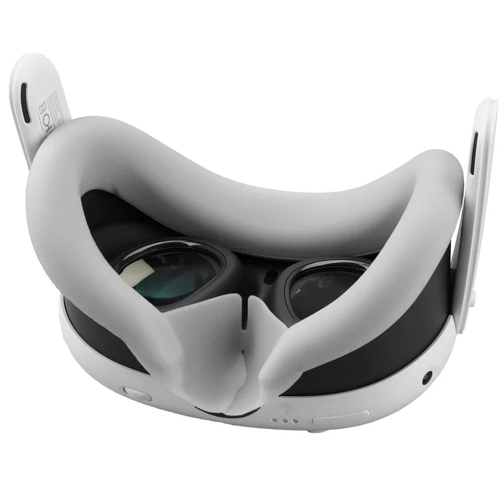 Silicone VR Face Mask for Meta Quest 3 — Sweatproof, Lightproof Facial Interface Cushion, VR Accessories