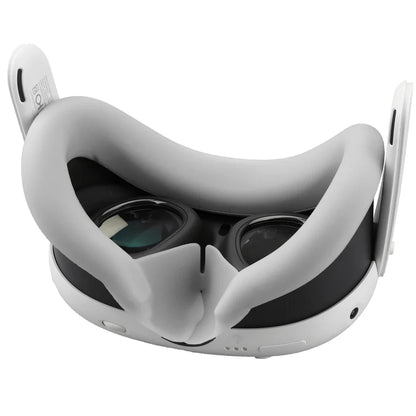 Silicone VR Face Mask for Meta Quest 3 — Sweatproof, Lightproof Facial Interface Cushion, VR Accessories