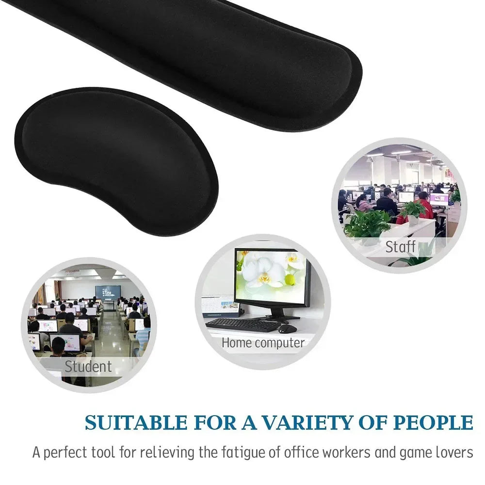 Widen Memory Foam Mouse Pad with Nonslip Wrist Support - Comfortable Keyboard Wrist Rest for Office, Computer, Laptop and Mac
