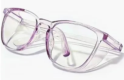 Clear Safety Glasses Anti-Fog Blue Light Blocking Square Frame Scratch Resistant Protective Work Eyewear for Men & Women Nurses