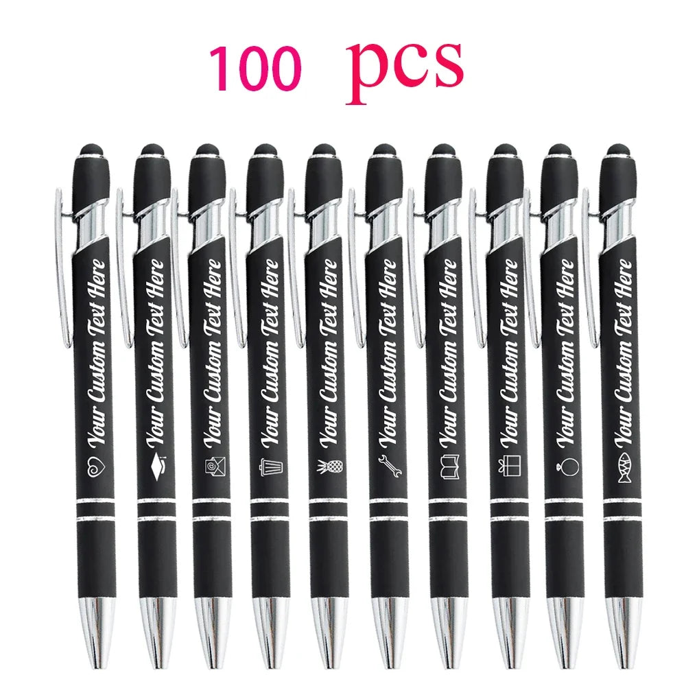 Customized Ballpoint Pen with Stylus - Personalized Metal Name & Logo Pen for Business, Graduation & Gifts