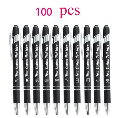 Customized Ballpoint Pen with Stylus - Personalized Metal Name & Logo Pen for Business, Graduation & Gifts