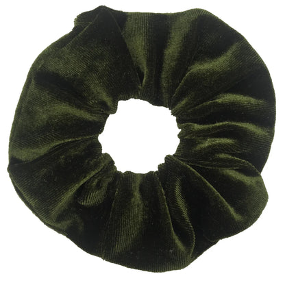10/6/1Pcs Velvet Hair Scrunchies Set for Women – Solid Color Elastic Ponytail Hair Bands & Headband Accessories (Black Pack)