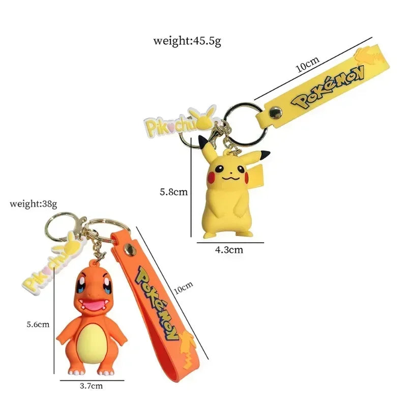 Kawaii Pokemon Key Ring – Pikachu, Charmander, Psyduck Cartoon Pendant