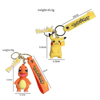 Kawaii Pokemon Key Ring – Pikachu, Charmander, Psyduck Cartoon Pendant