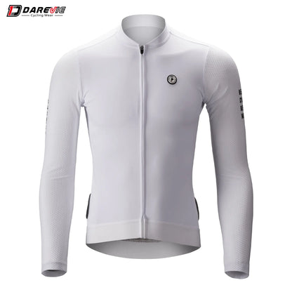 DAREVIE Cycling Jersey - Long Sleeve Aero 3D Mesh Breathable Cycling Shirt for Men and Women