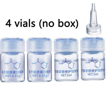 Korea Facial Hydrolyzed Silk Protein Collagen Serum – Moisturizing, Hydrating, Lifting, and Firming Essence for Fine Lines & Skincare