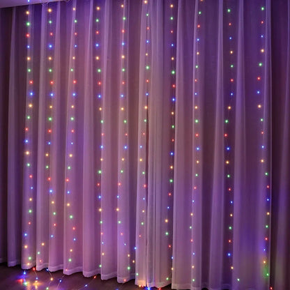 3/4/6M LED Curtain String Lights - USB Fairy Garland with Remote Control for Christmas & Bedroom Decor