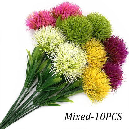 10Pcs Artificial Dandelion Flowers – Plastic Decorative Fake Plants for Wedding, Home, Room & Party Arrangement Decor
