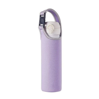 450-600ML Neoprene Water Bottle Cover Bag - Insulated Pouch Holder with Shoulder Strap for Sports & Camping