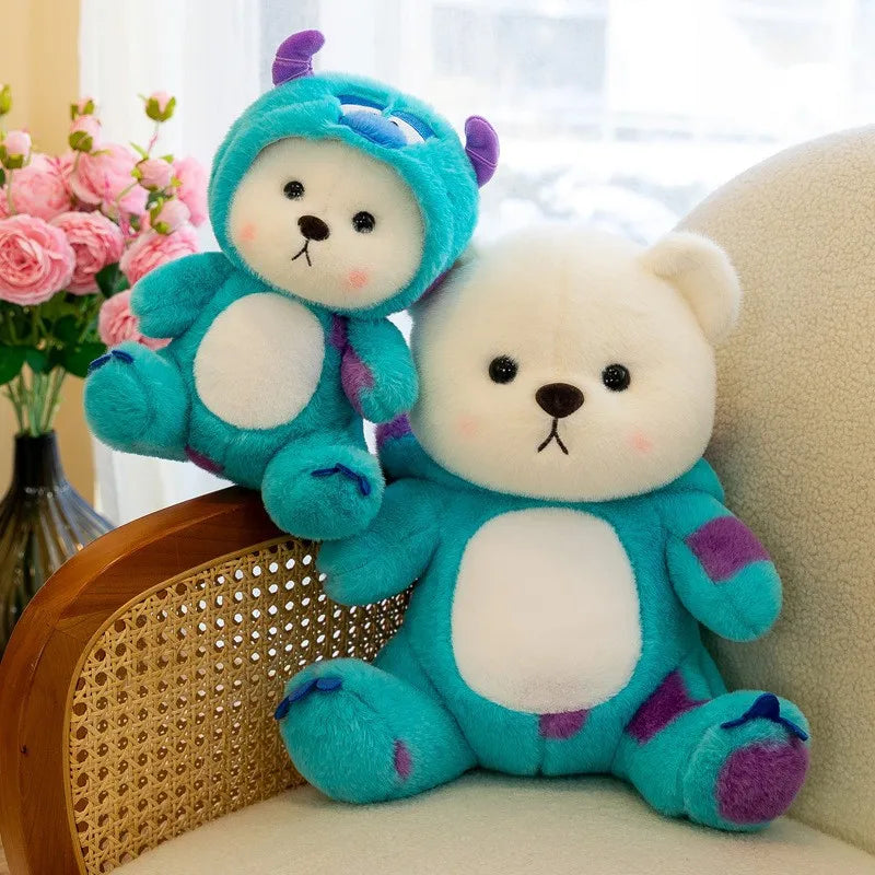 30cm Cute Bear-to-Disney Stitch Plush Toy – Soft Stuffed Cartoon Animal Doll, Perfect Birthday & Christmas Gift