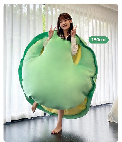 Wearable Turtle Shell Plush Pillow — Soft Stuffed Tortoise Costume Cushion, Funny Plush Toy & Dress-Up Accessory