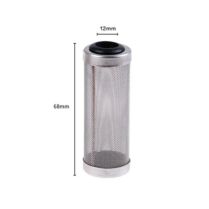 12/16mm Aquarium Inflow Inlet Filter – Stainless Steel Mesh Net Guard, Fish Tank Intake Strainer & Prefilter Cover