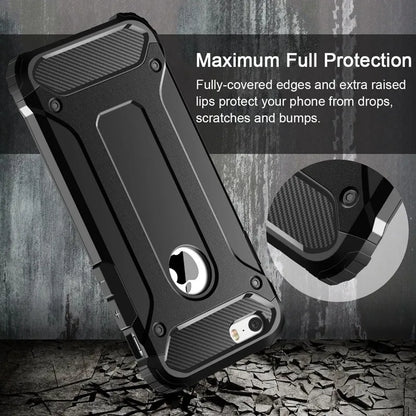 Rugged Layer Armor Case – Heavy Duty Shockproof Cover for iPhone 14/13/12/11 Pro Max, 5/5S/5C/6/6S/7/8/X/XS/XR