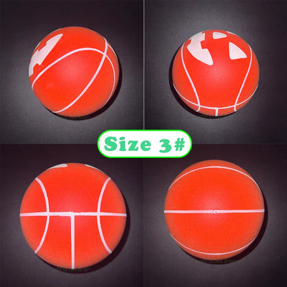 Silent Foam Basketball – Size 7/6/5, Indoor Grooved Airless Quiet Dribbling Training Ball Gift