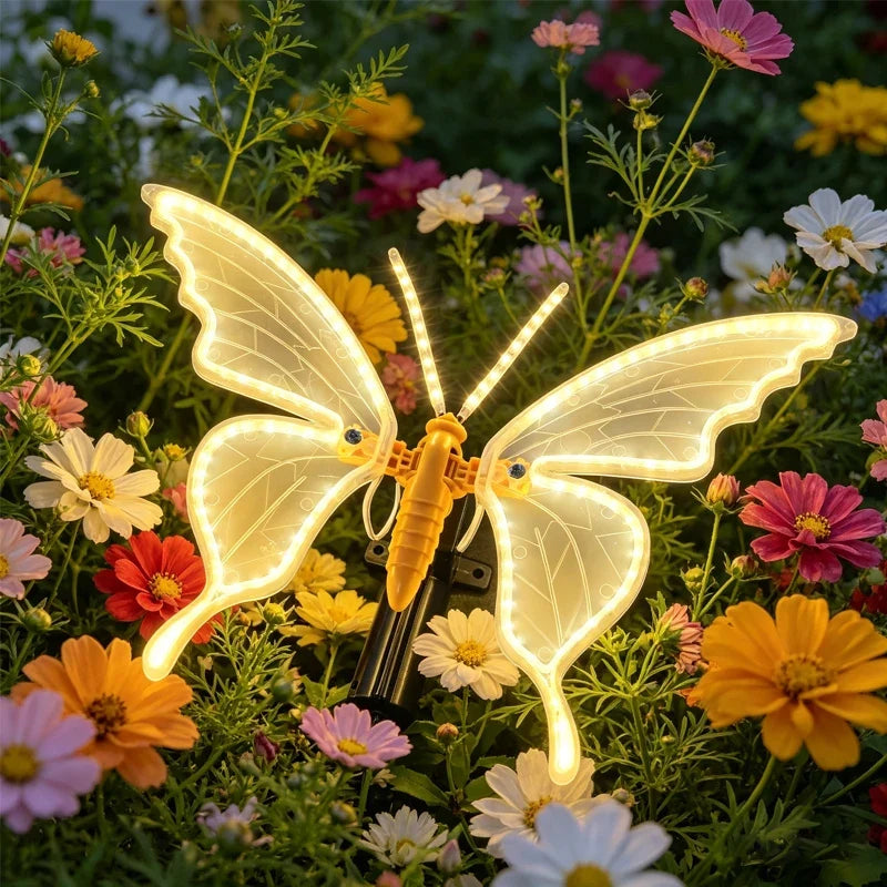 Giant LED Butterfly Decoration - Moving Simulated Insect Light for Outdoor Parties & Holidays