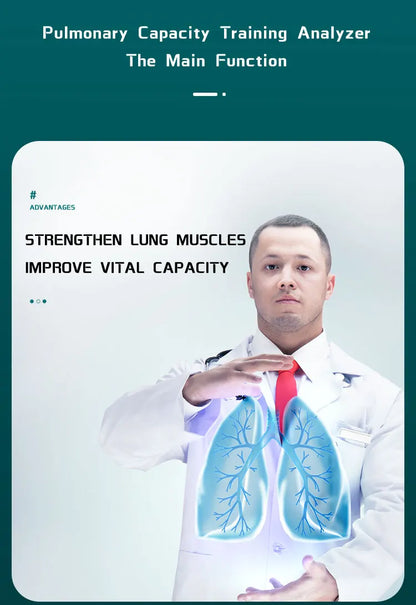 Smart Breathing Trainer Device with App — Breath Monitor for Lung Strength and Exercise