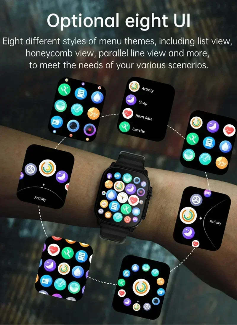 LAXASFIT Smartwatch — Bluetooth Call, Message Alerts, Heart Rate Monitor & Sports Fitness Tracker for Men & Women, Android & iOS Compatible