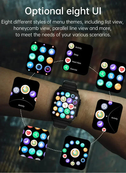 LAXASFIT Smartwatch — Bluetooth Call, Message Alerts, Heart Rate Monitor & Sports Fitness Tracker for Men & Women, Android & iOS Compatible