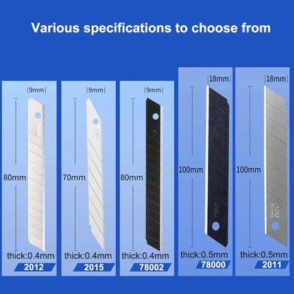 Deli 10pcs/box 18mm Width SK5 Metal Blades - Knife Blade Set for Home, School Supplies, Art & Craft Paper Cutting Utility Tool
