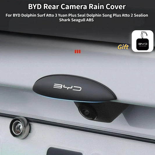 BYD Rear Camera Rain Cover – ABS Protective Shield for Dolphin, Atto 3, Yuan Plus, Seal, Song Plus & Seagull Rear View Camera Accessory