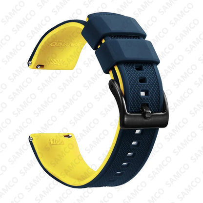 Premium Silicone Watch Band – Quick Release Rubber Strap, 18mm 20mm 22mm Replacement Watchband