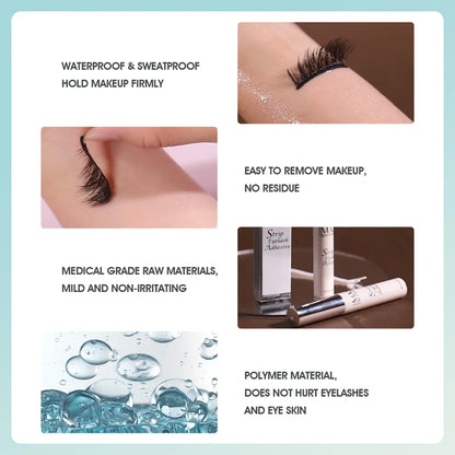 IMAGIC 5ml False Eyelash Extension Glue — Waterproof, Fast-Dry, Long-Lasting Transparent Eyelash Primer Tool with No Irritation