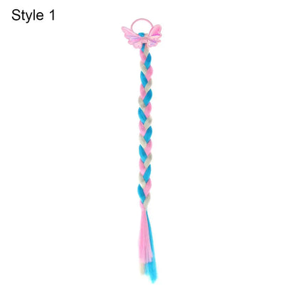 Girls Rainbow Hair Bow & Tie Set – Princess Snowflake Elastic Hair Accessories for Toddlers, No-Damage Braids