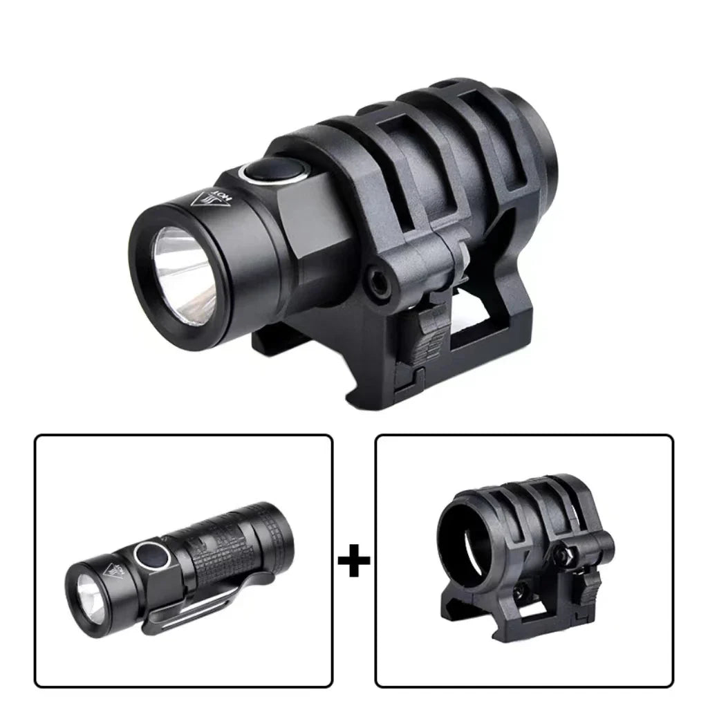 Tactical LED Flashlight Set - 3PCS Anti-Shock Outdoor Camping Helmet Light for Hunting & Emergency Use