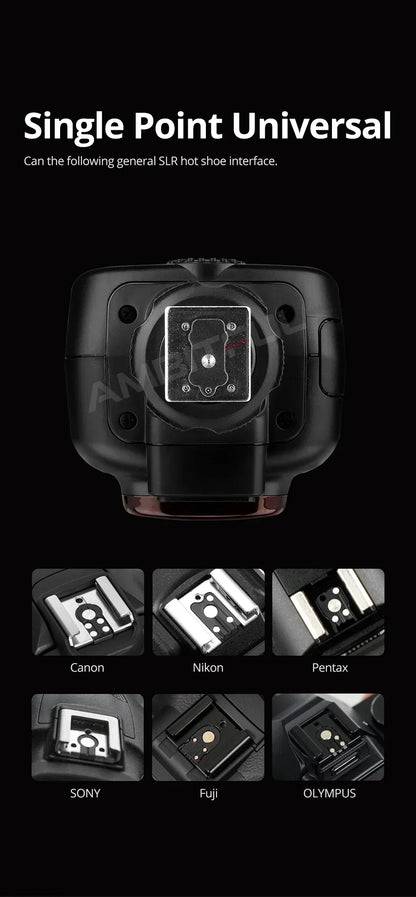 Godox TT600 2.4G Wireless Camera Flash – GN60 Speedlite Master/Slave for Canon, Nikon, Sony, Pentax, Olympus, Fuji, Lumix