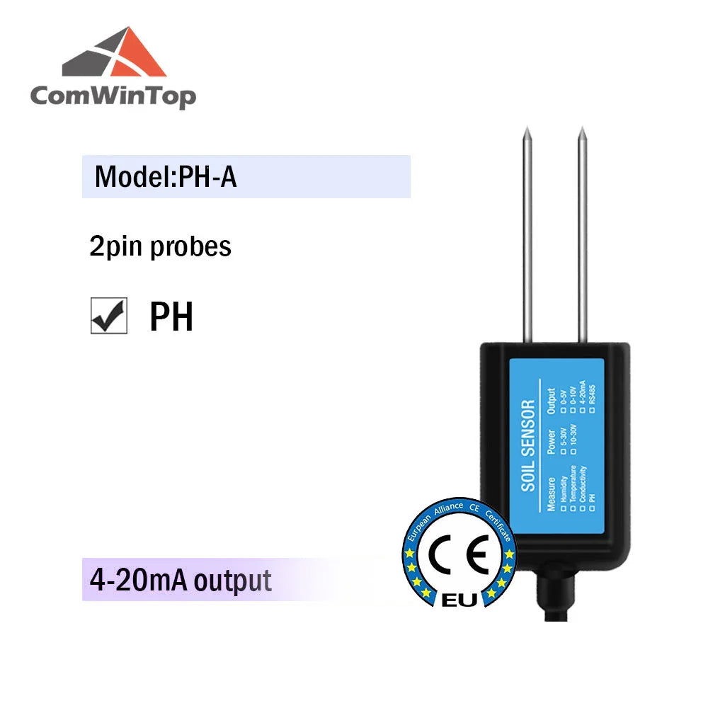 7-in-1 Soil Moisture, Temperature, Humidity, EC, pH & NPK Sensor with RS485, 4-20mA or 0-5V Output
