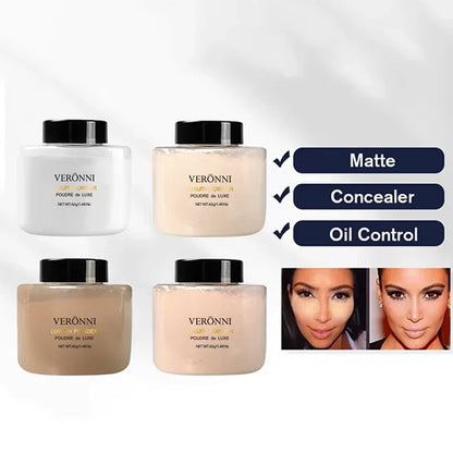 Banana-Shaped Loose Powder – Pore-Reducing, Long-Lasting Matte Finish Natural Face Makeup Powder