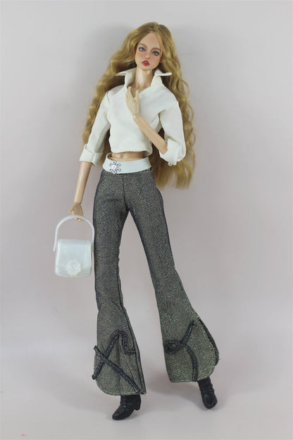 Handmade BABI CLOTHES Leather Overcoat – 11.5 Inch 30cm Doll BJD Outfit Accessories Gift
