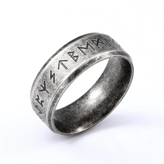 New Vintage Viking Rune Ring – Men's Fashion Trend, Retro Punk Party Accessories, Europe & US Jewelry Gift