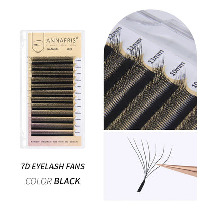 ANNAFRIS Premade Volume Lash Fans – YY 3D 4D 5D W-Shaped Automatic Flowering Mink Eyelash Extensions, Soft & Dense