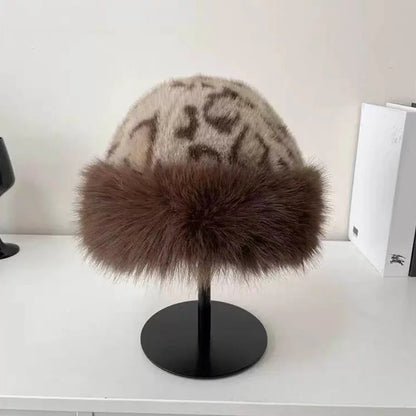 Women’s Winter Fluffy Fur Hat – Thick Warm Faux Fur Ski Cap, Russian Mink Fisherman Style, Windproof