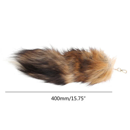 New Fashion Wolf Tail Fur Keychain – Unisex Car Keyring & Bag Charm Accessory Gift