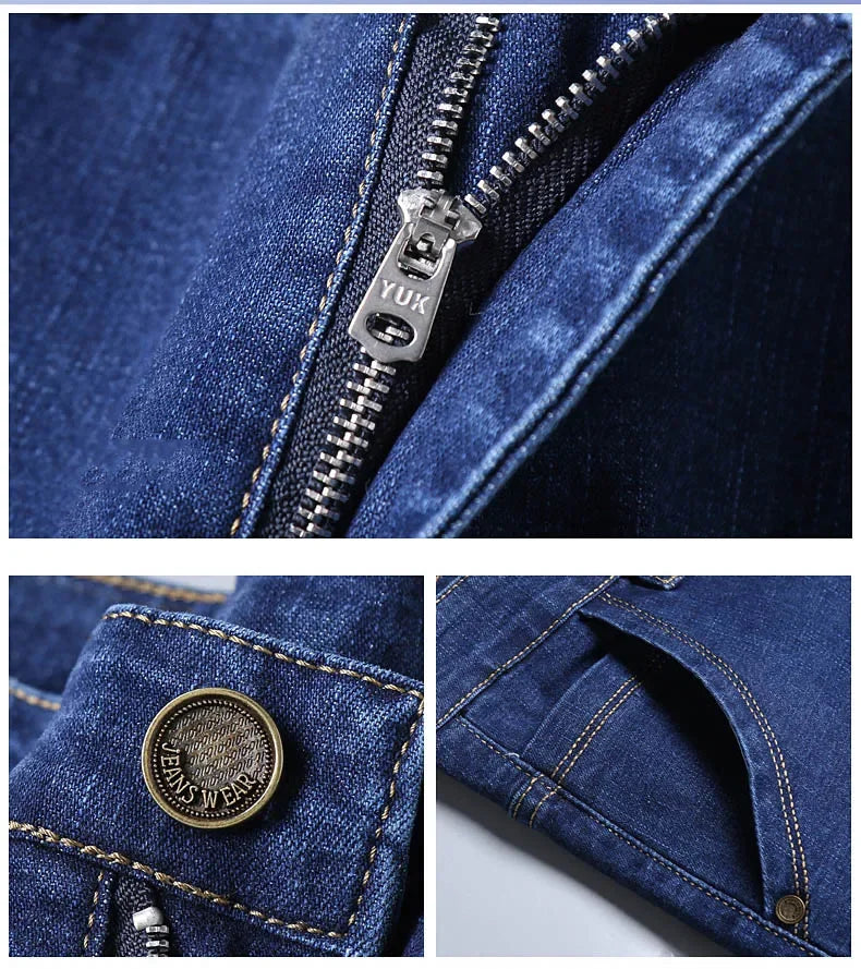 Men's Slim Fit Business Casual Denim Trousers – Comfortable Stretch Pants, Light Luxury Fashion for Men